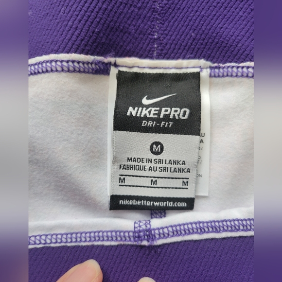 Nike Pro Dri-Fit M Medium Avia LOT Pink Purple Leggings with Geometric Pattern - Picture 3 of 11